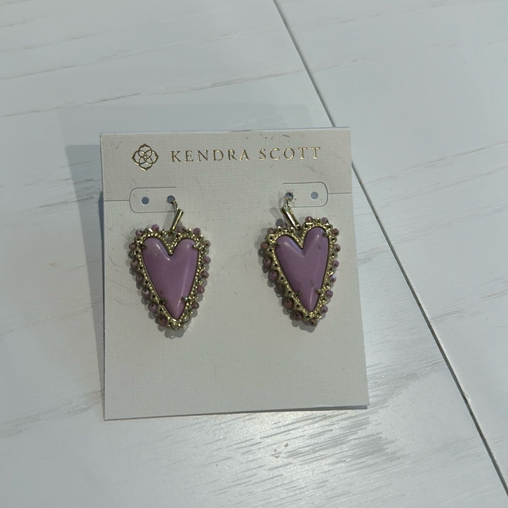 Kendra Scott Ansley Drop Heart Earrings NWT